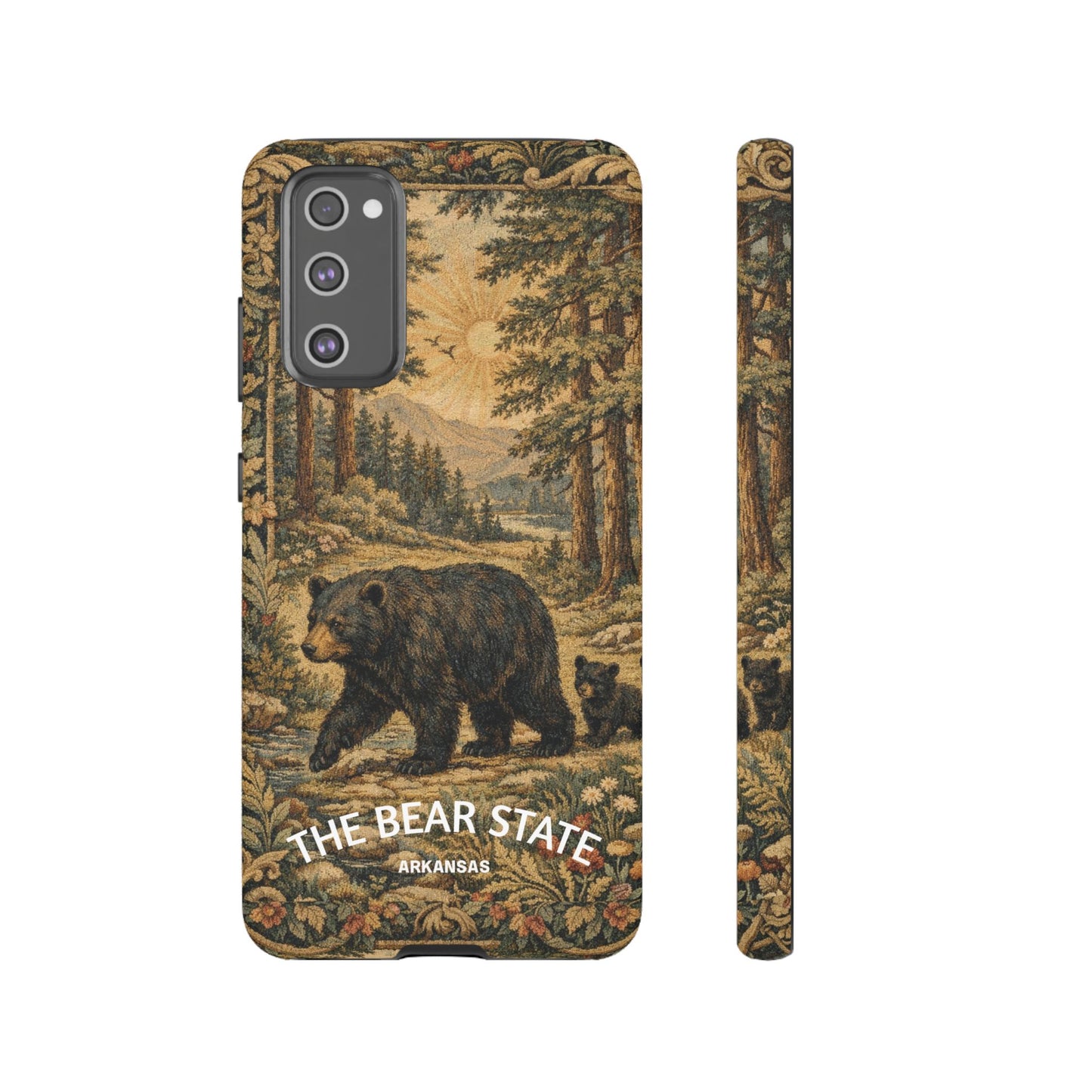The Bear State Arkansas Vintage Forest Tough Phone Case for Samsung Galaxy Phones