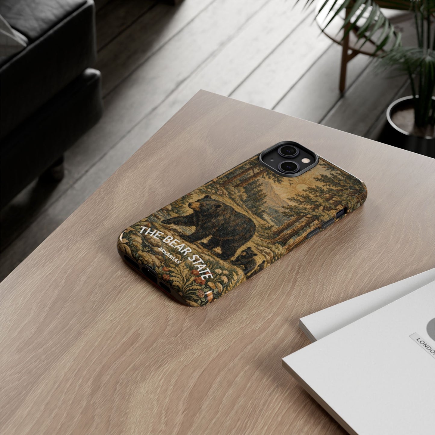 The Bear State Arkansas Vintage Forest Tough Phone Case for iPhone