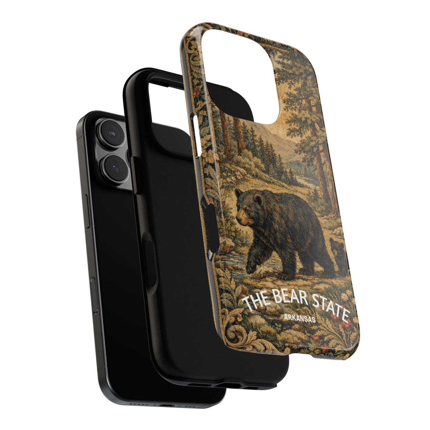 The Bear State Arkansas Vintage Forest Tough Phone Case for iPhone