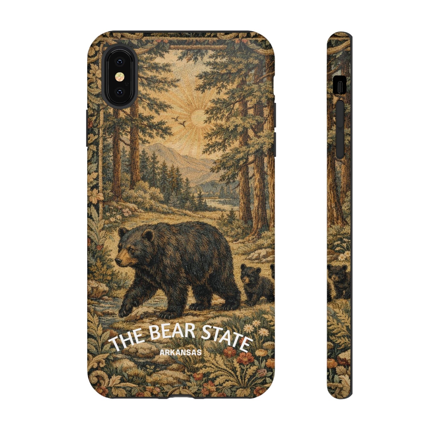 The Bear State Arkansas Vintage Forest Tough Phone Case for iPhone