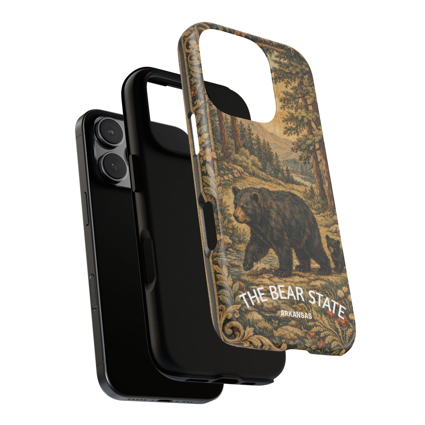 The Bear State Arkansas Vintage Forest Tough Phone Case for iPhone