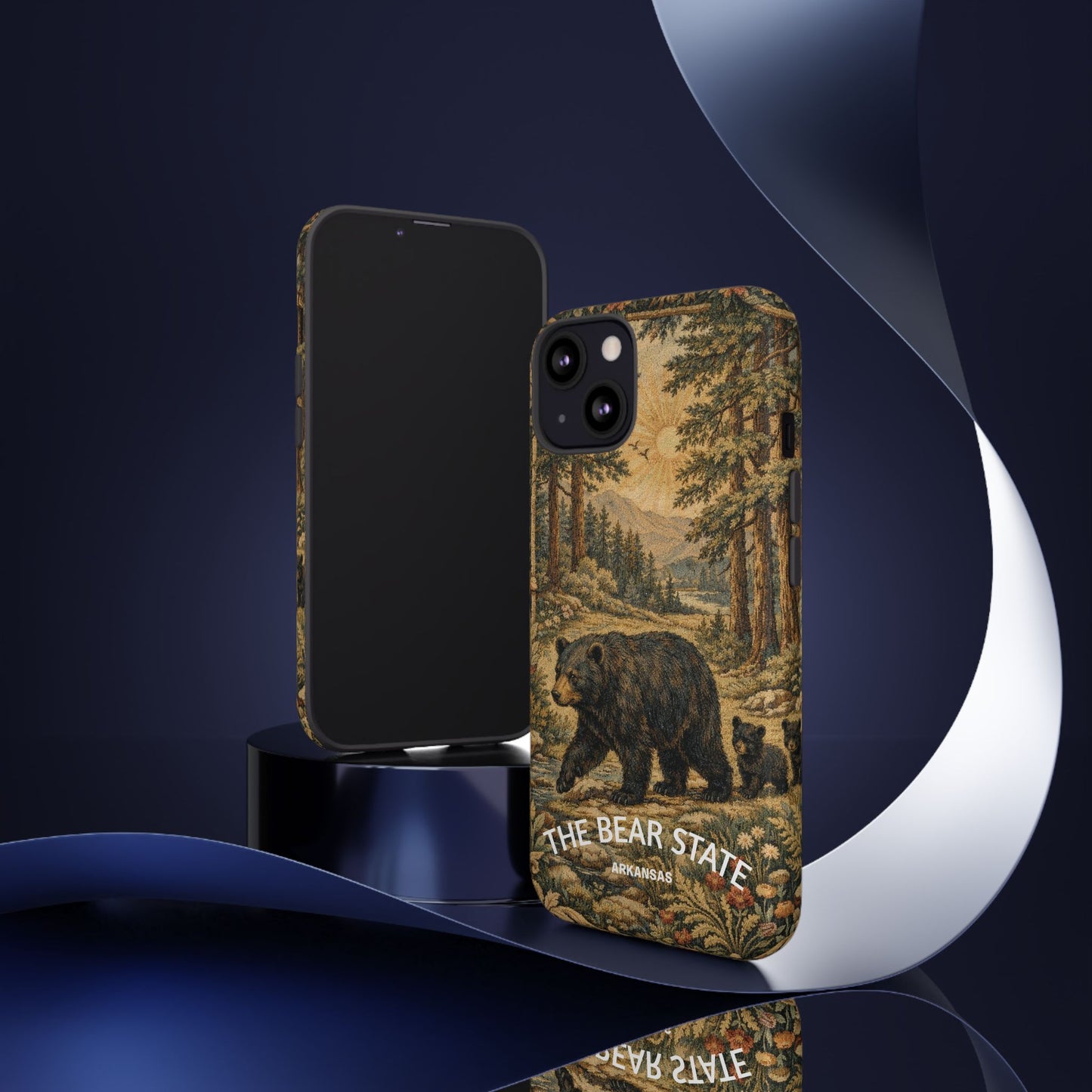 The Bear State Arkansas Vintage Forest Tough Phone Case for iPhone