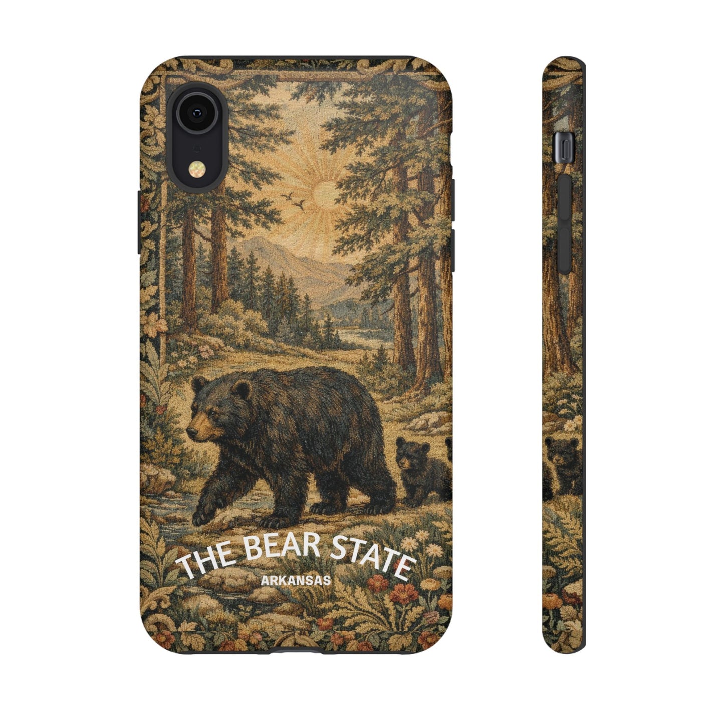 The Bear State Arkansas Vintage Forest Tough Phone Case for iPhone