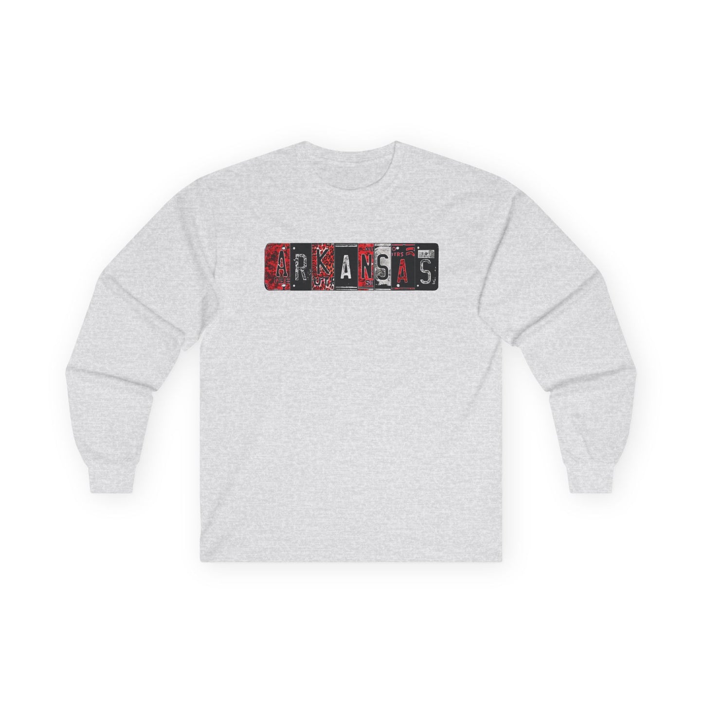 Arkansas License Plate Long Sleeve Tee