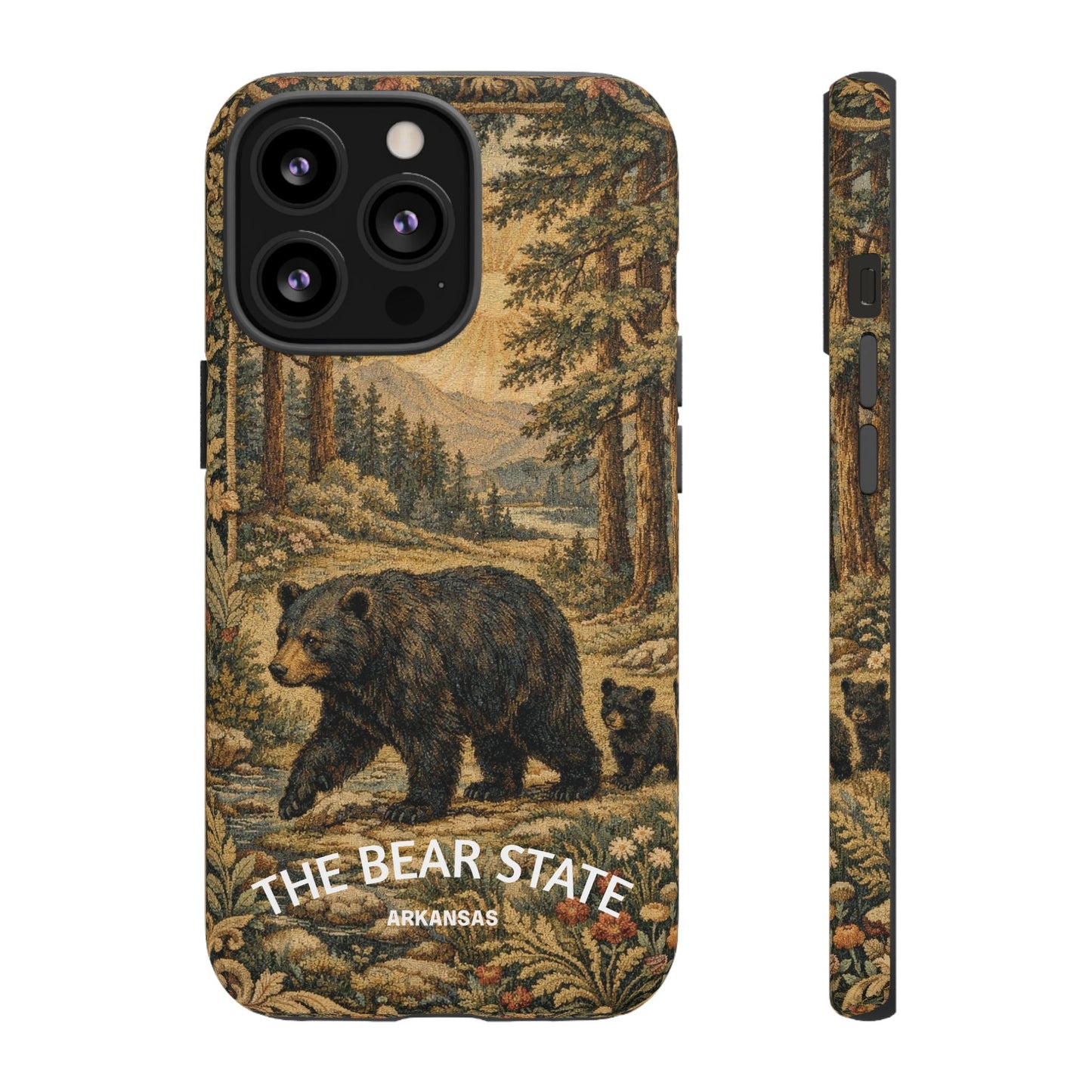 The Bear State Arkansas Vintage Forest Tough Phone Case for iPhone