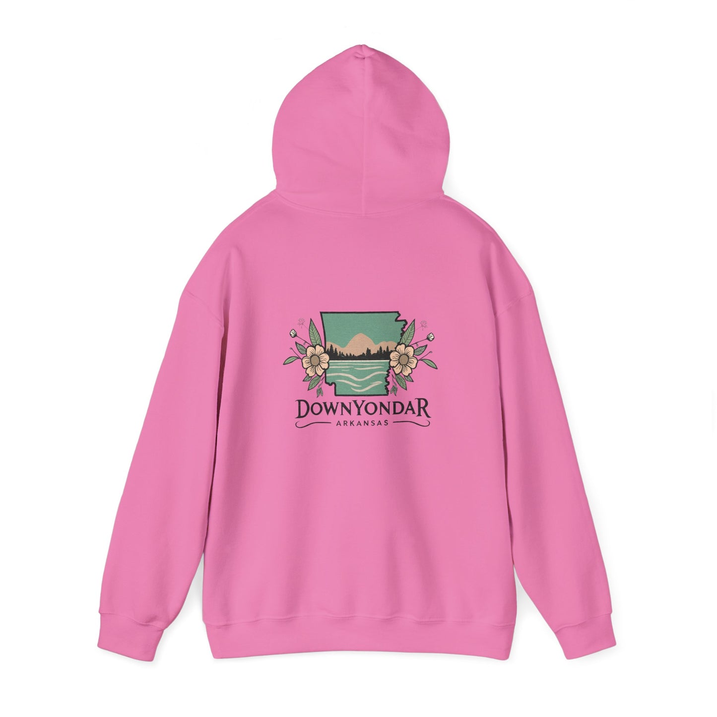 DownYondAR Arkansas Natural State Floral Unisex Heavy Blend™ Hooded Sweatshirt