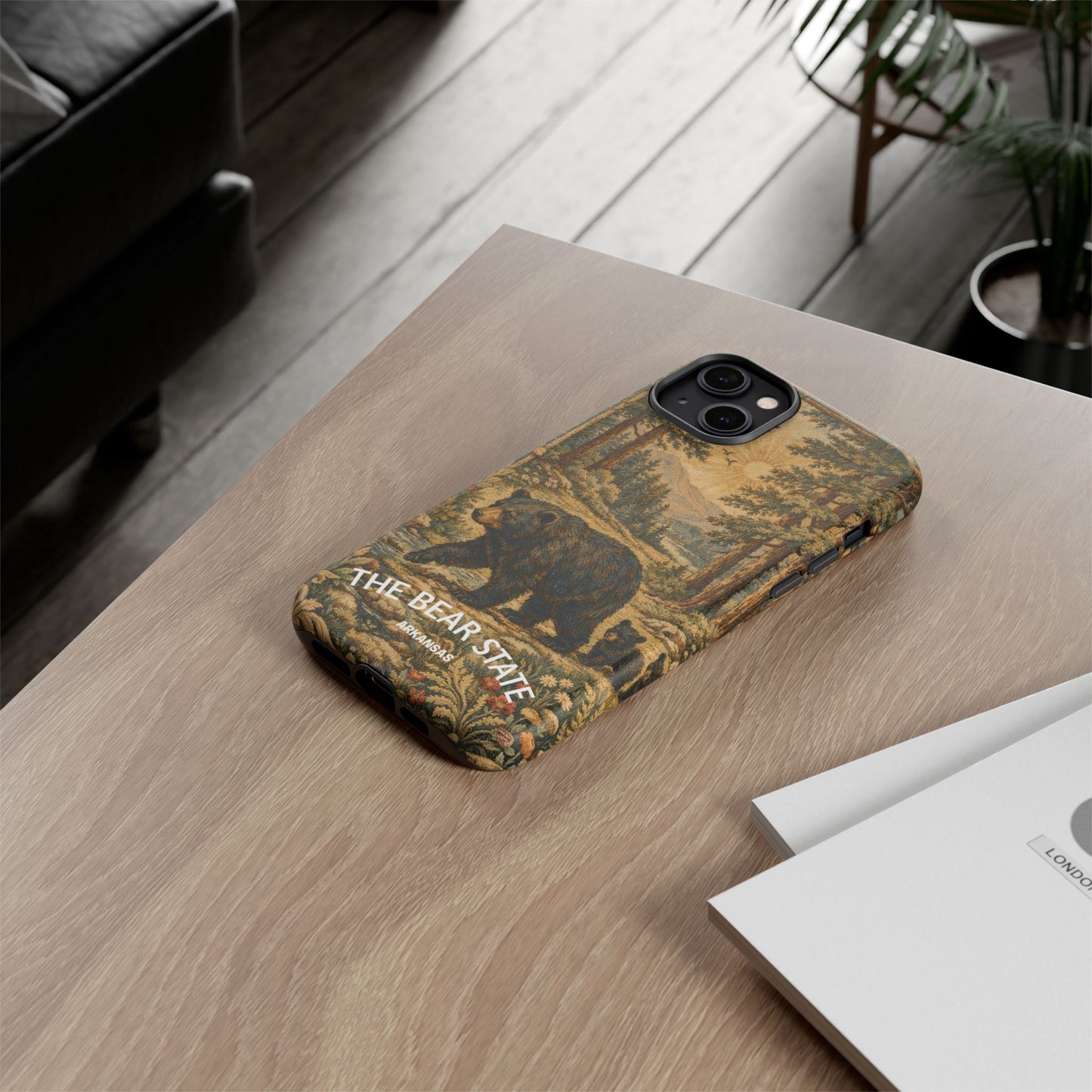 The Bear State Arkansas Vintage Forest Tough Phone Case for iPhone
