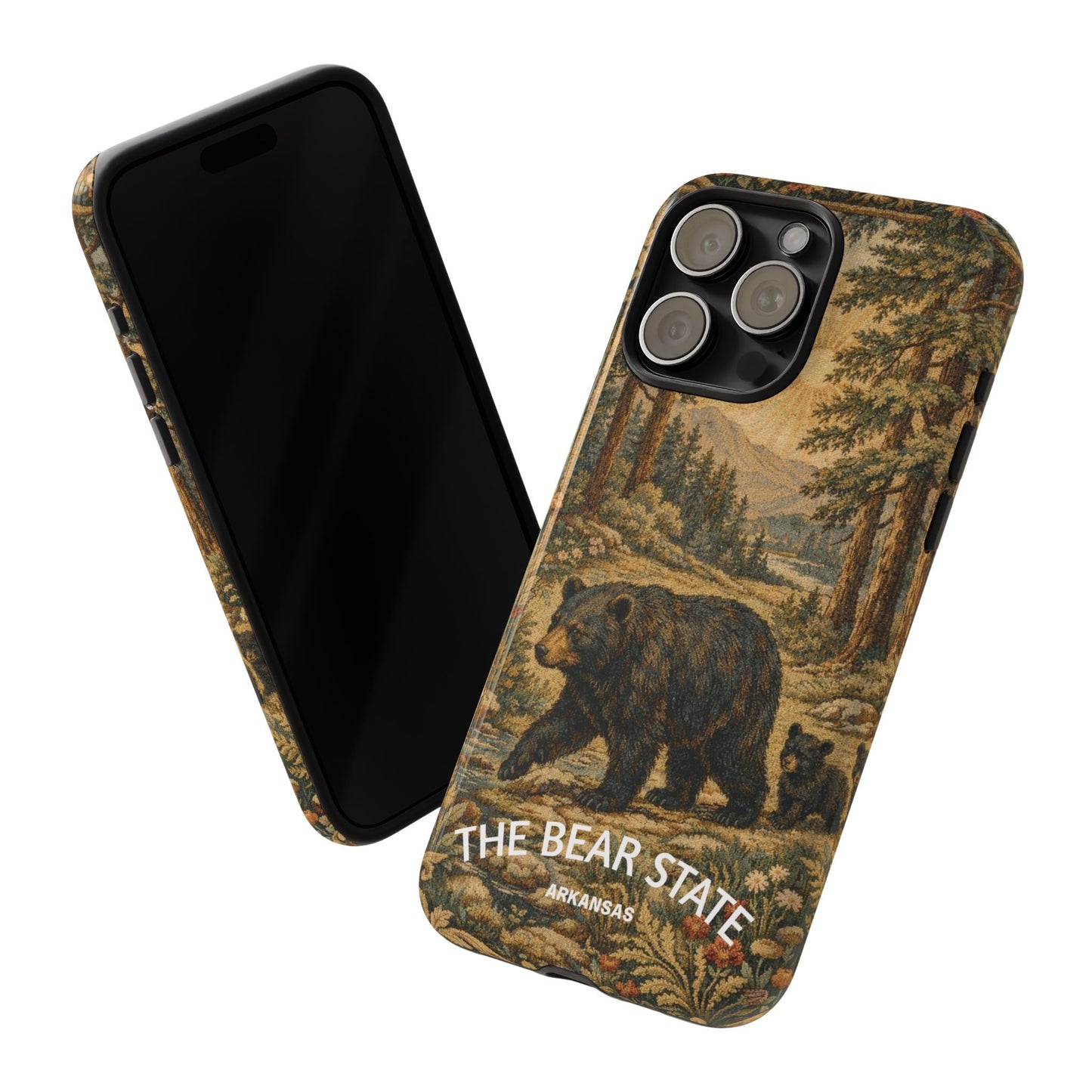 The Bear State Arkansas Vintage Forest Tough Phone Case for iPhone