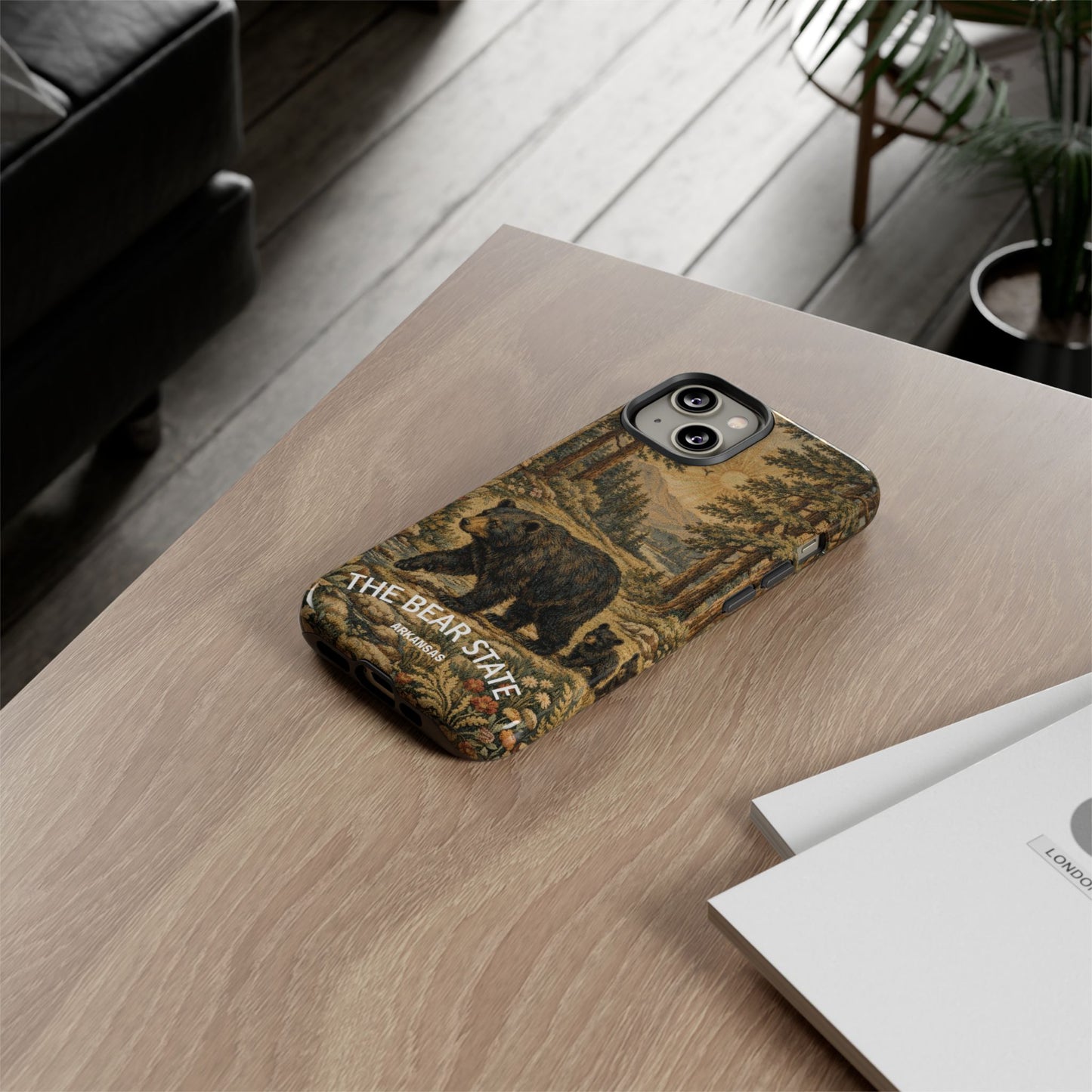 The Bear State Arkansas Vintage Forest Tough Phone Case for iPhone