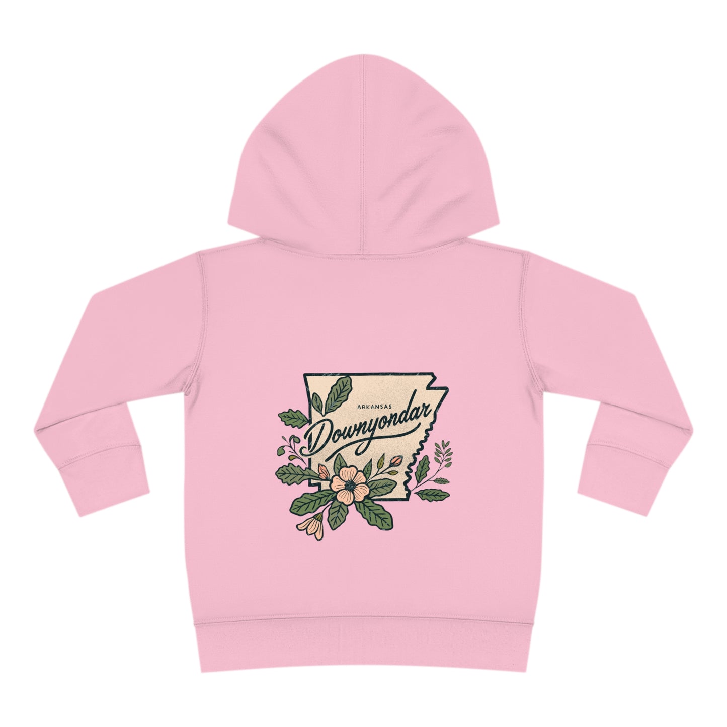 DownYondAR Floral Natural State Toddler Pullover Fleece Hoodie