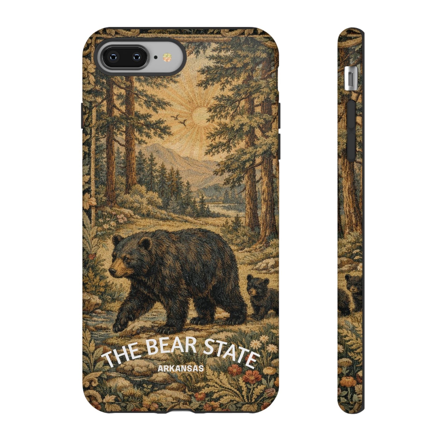The Bear State Arkansas Vintage Forest Tough Phone Case for iPhone