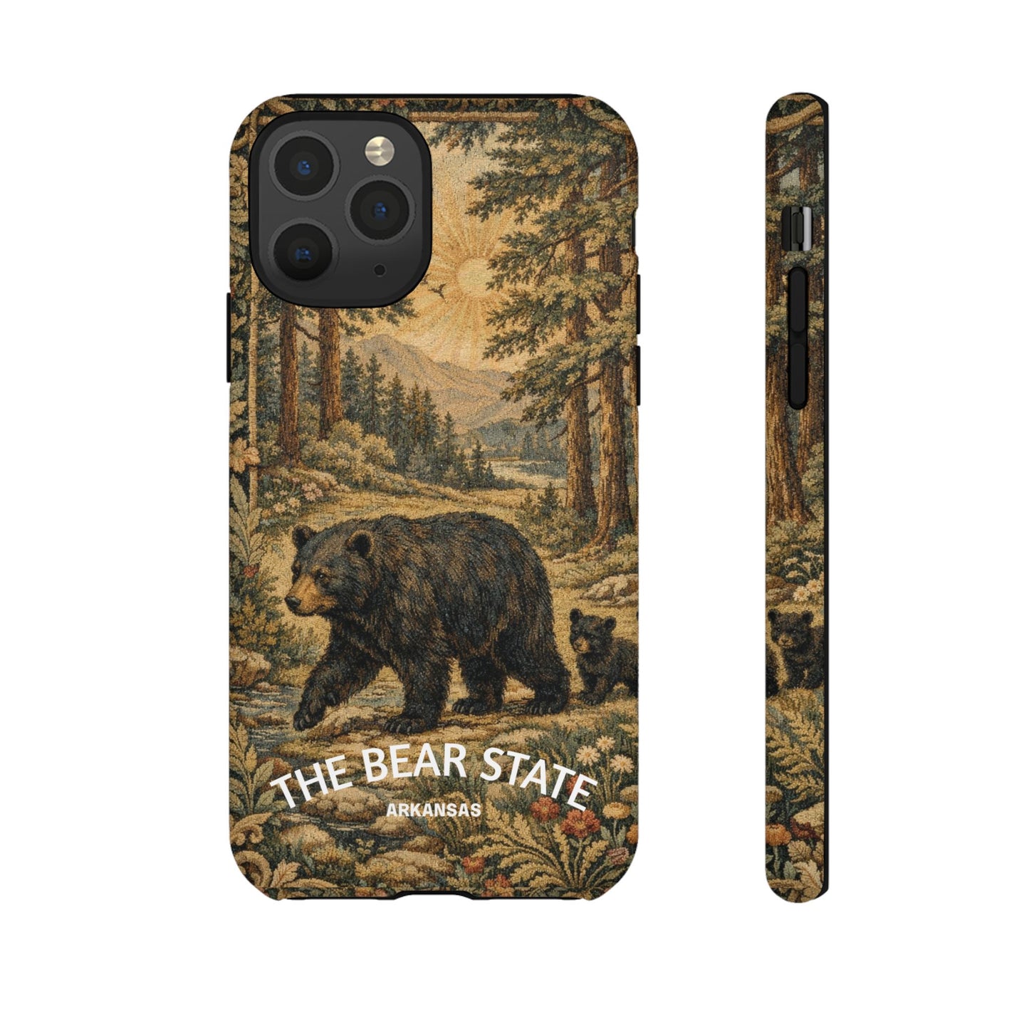 The Bear State Arkansas Vintage Forest Tough Phone Case for iPhone