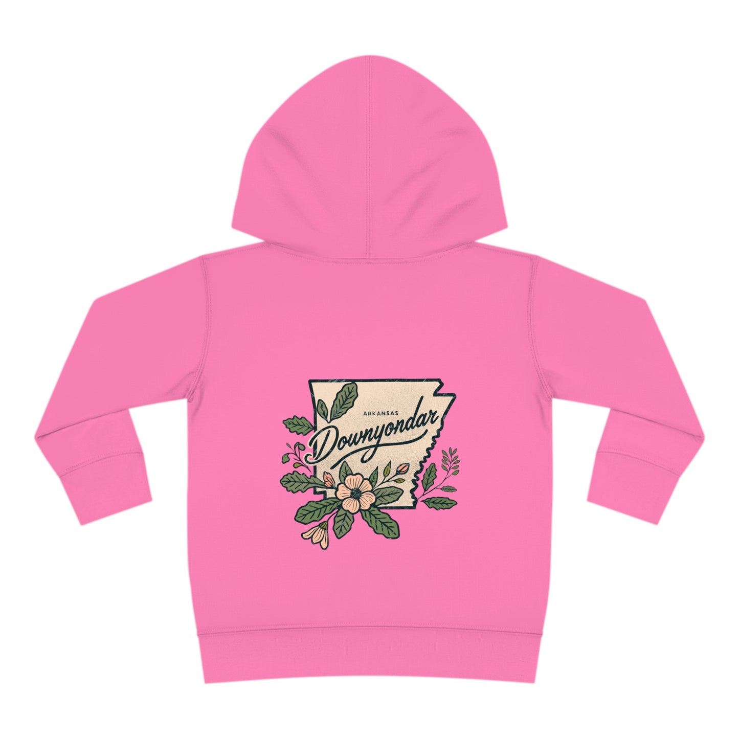 DownYondAR Floral Natural State Toddler Pullover Fleece Hoodie