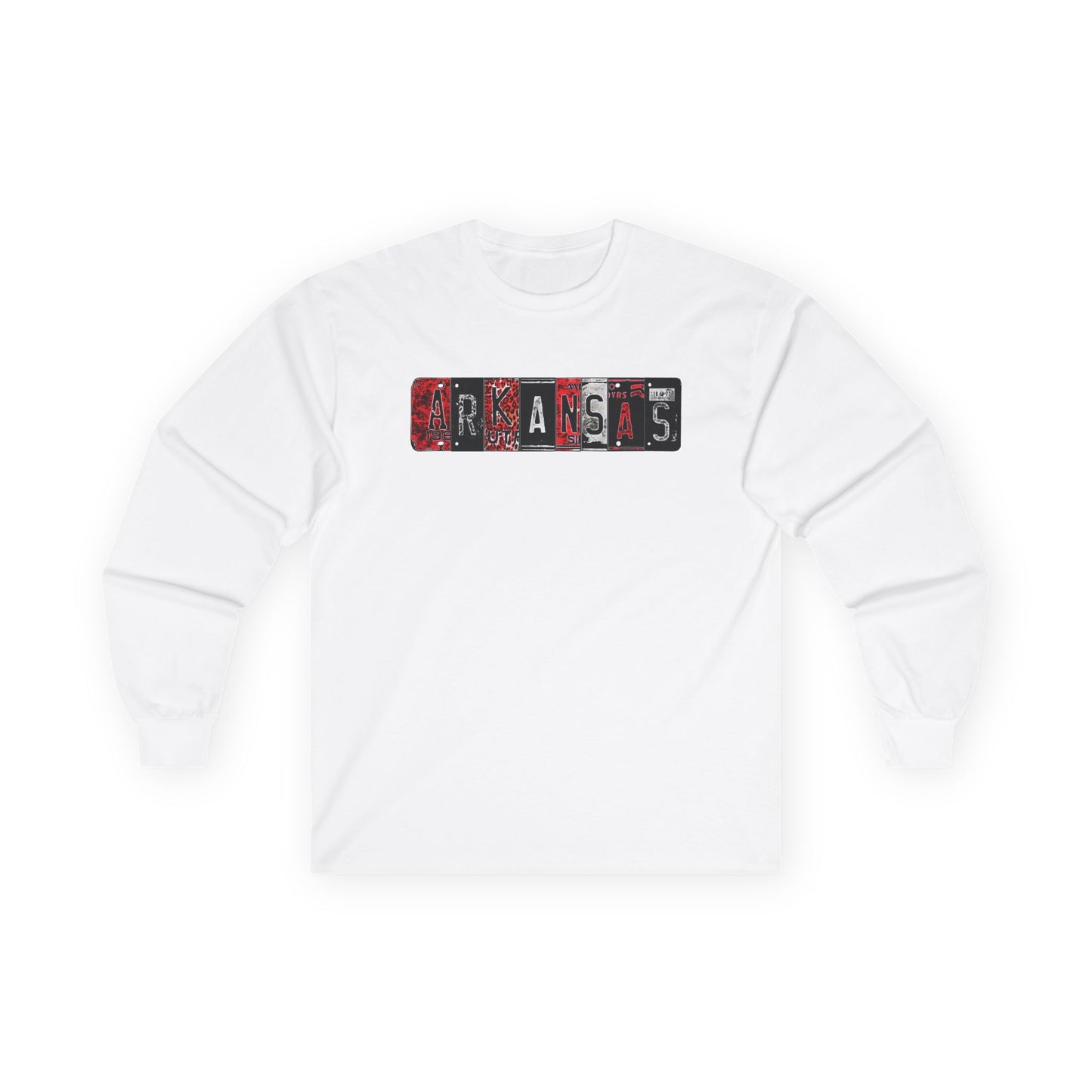 Arkansas License Plate Long Sleeve Tee