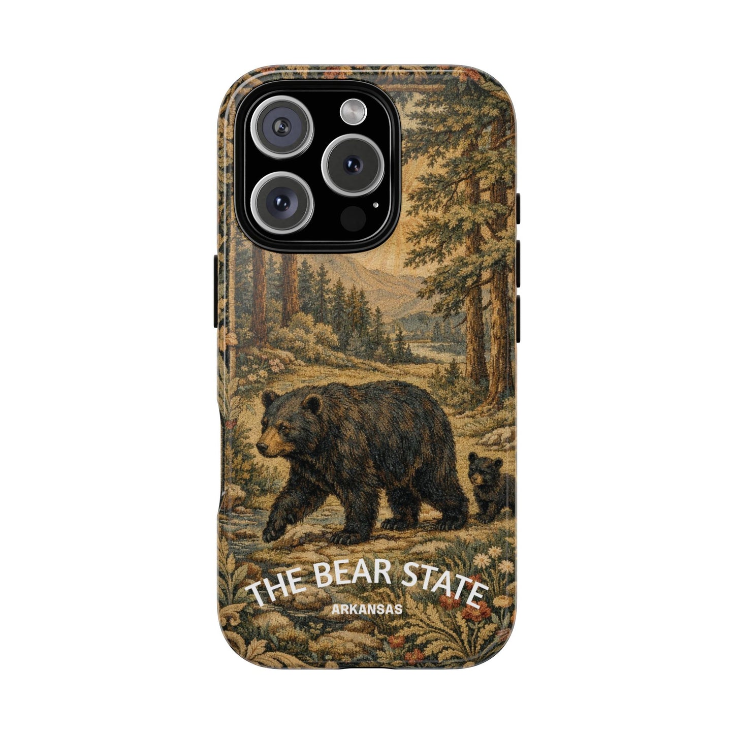 The Bear State Arkansas Vintage Forest Tough Phone Case for iPhone
