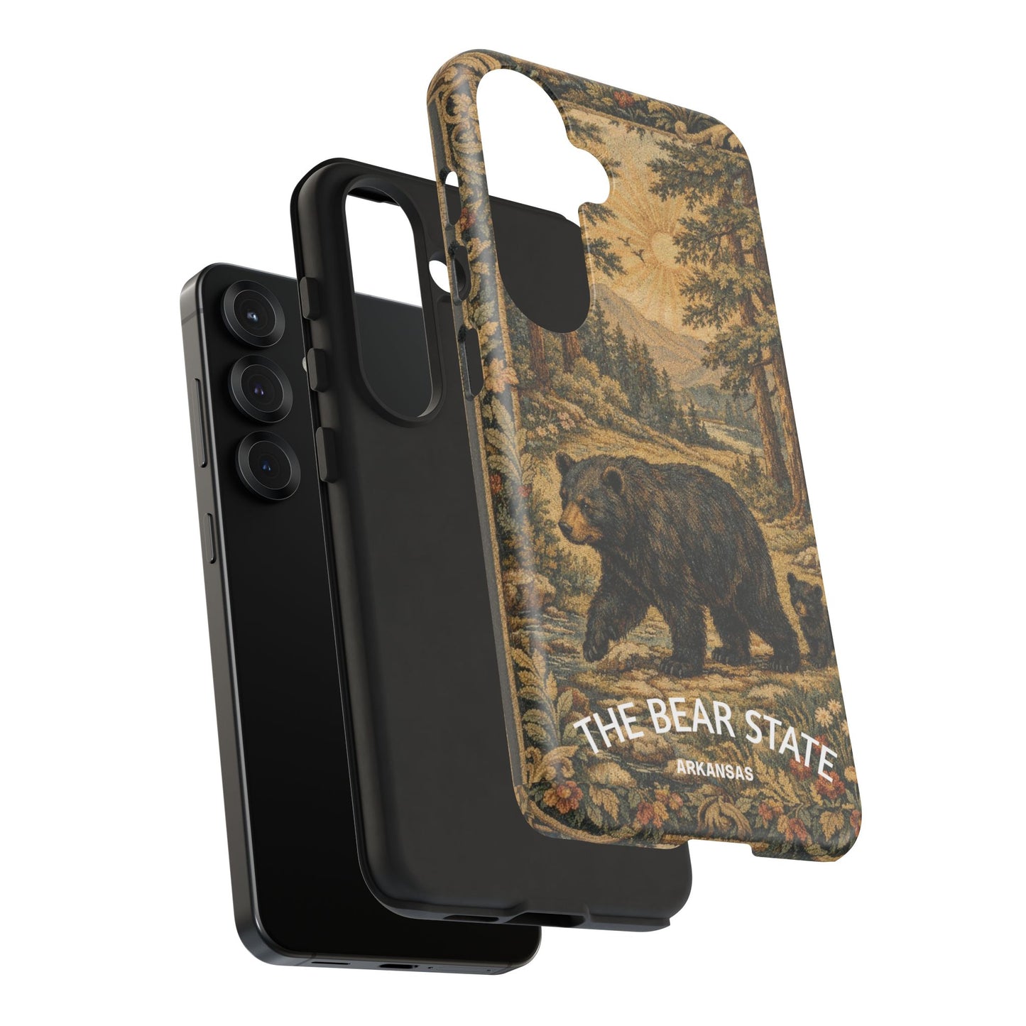 The Bear State Arkansas Vintage Forest Tough Phone Case for Samsung Galaxy Phones