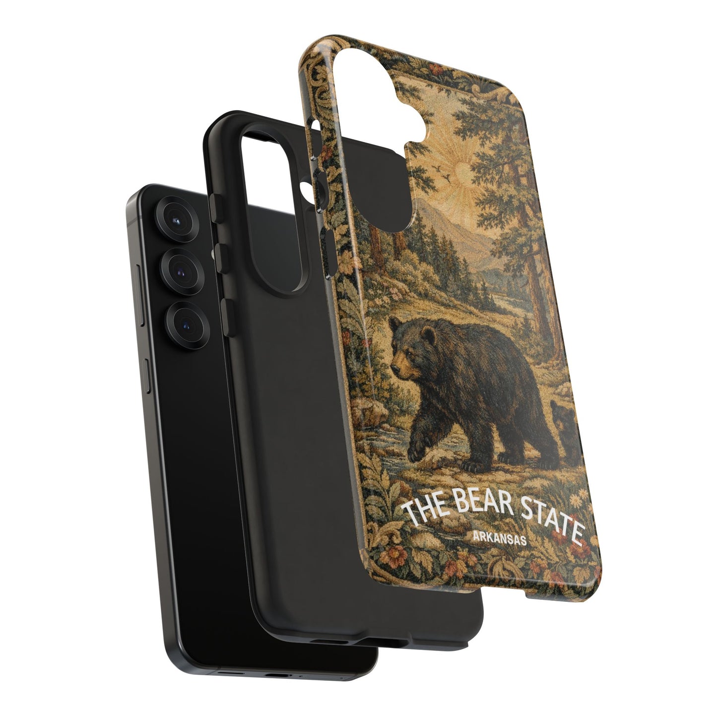 The Bear State Arkansas Vintage Forest Tough Phone Case for Samsung Galaxy Phones
