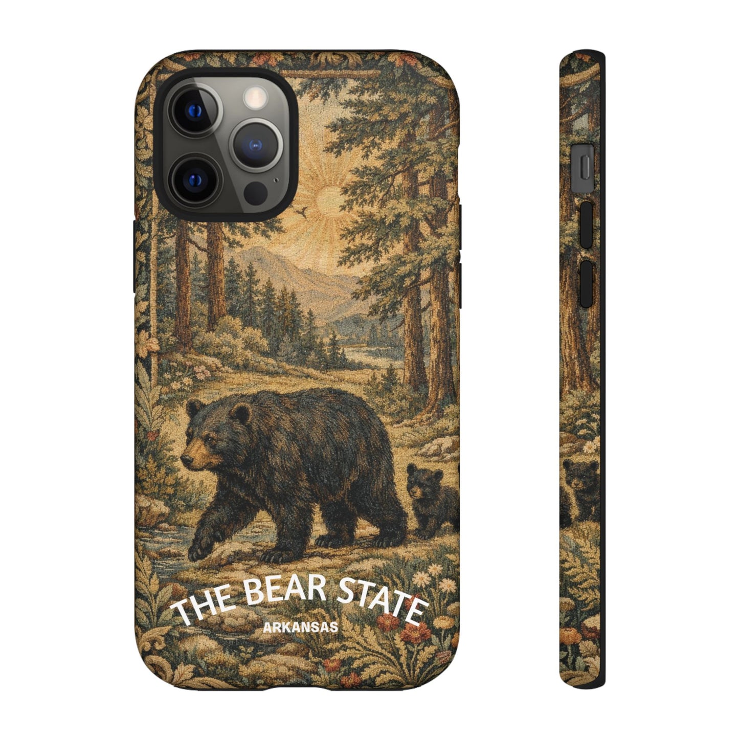 The Bear State Arkansas Vintage Forest Tough Phone Case for iPhone