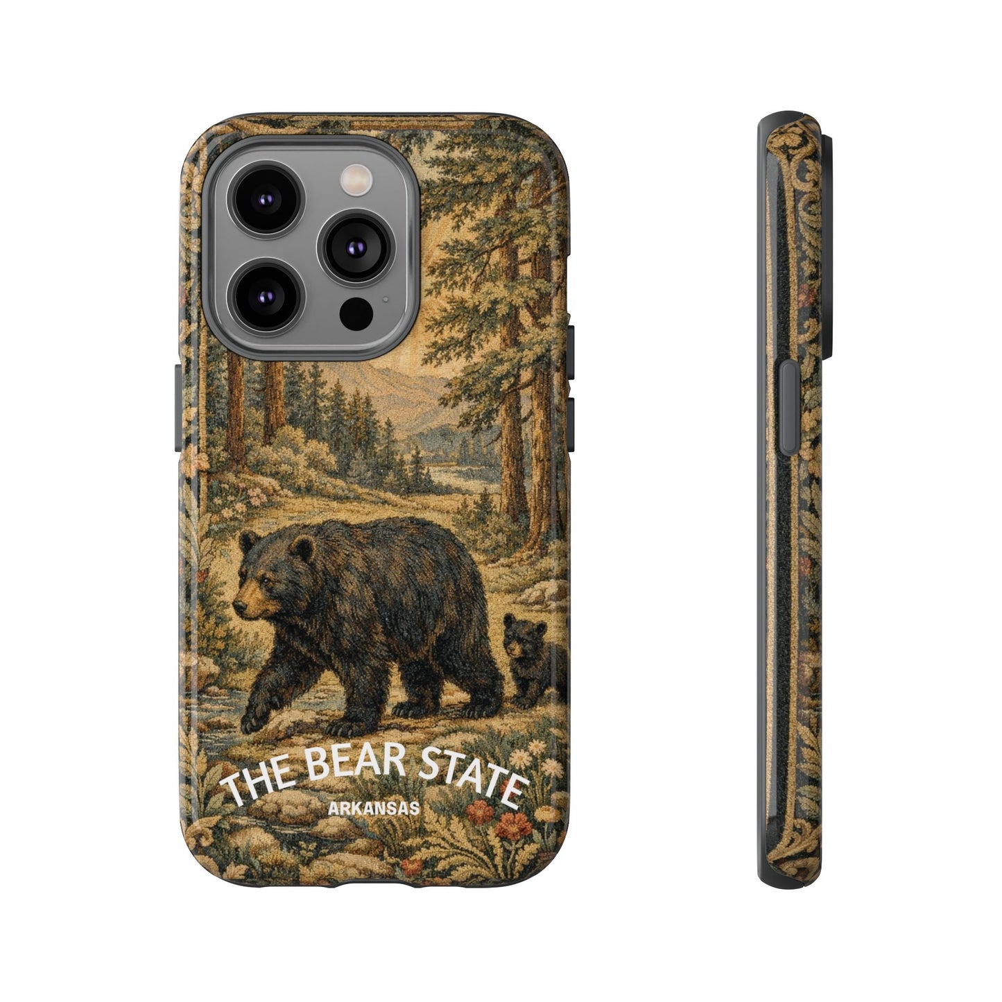 The Bear State Arkansas Vintage Forest Tough Phone Case for iPhone