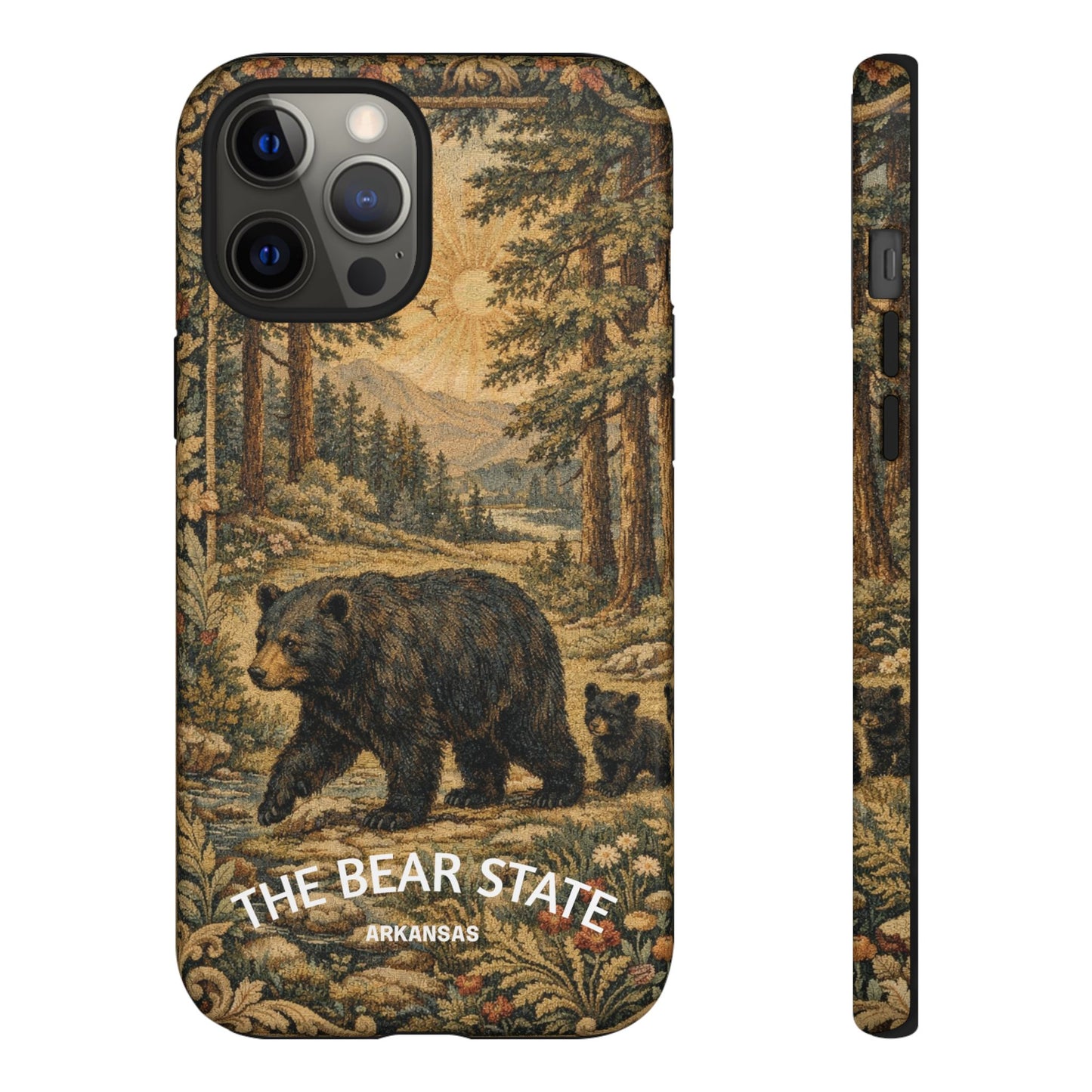 The Bear State Arkansas Vintage Forest Tough Phone Case for iPhone