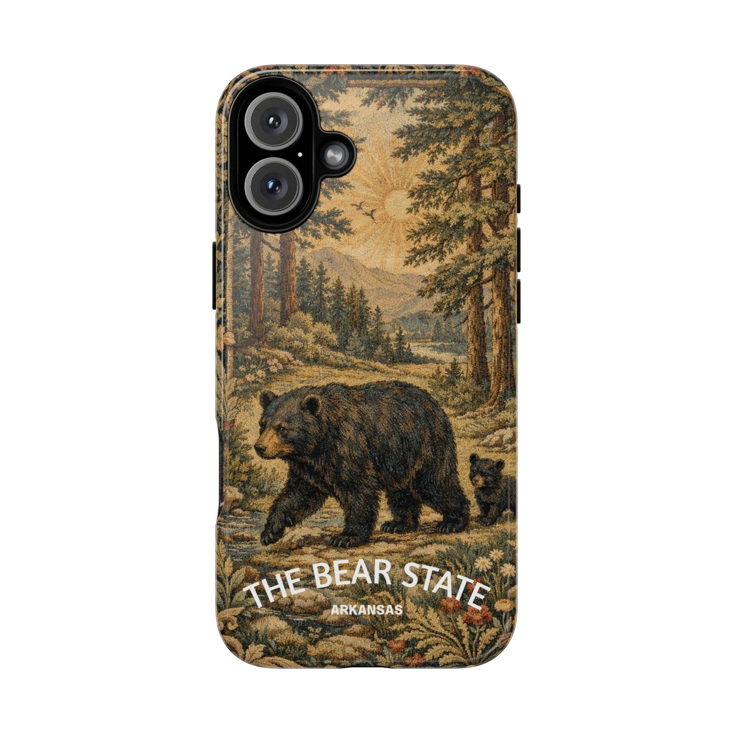 The Bear State Arkansas Vintage Forest Tough Phone Case for iPhone