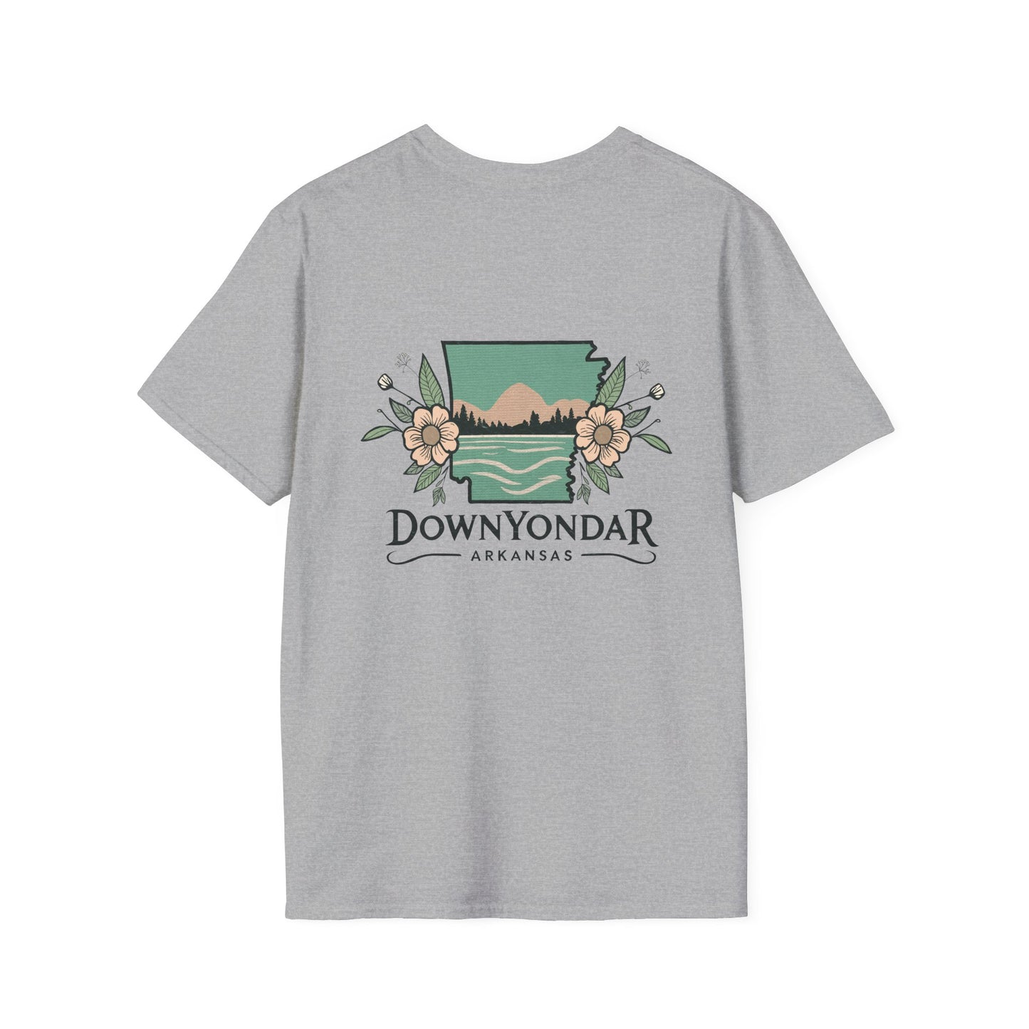 DownYondAR Arkansas Natural State Floral Unisex Softstyle T-Shirt