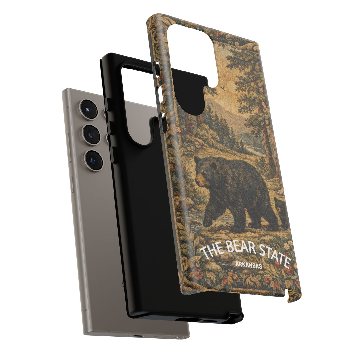 The Bear State Arkansas Vintage Forest Tough Phone Case for Samsung Galaxy Phones