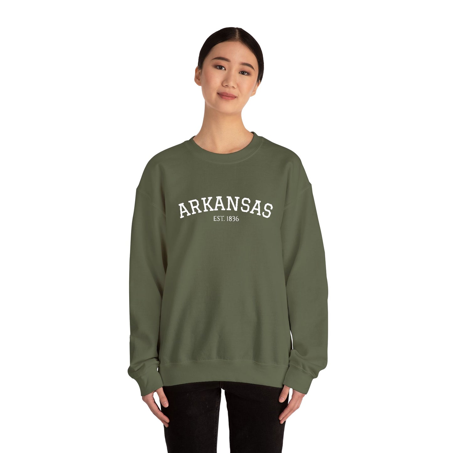 Arkansas Vintage Crewneck Sweatshirt — Classic State Pride Pullover