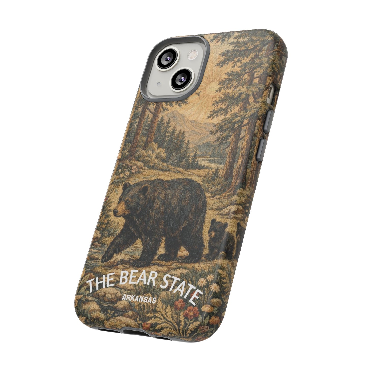 The Bear State Arkansas Vintage Forest Tough Phone Case for iPhone