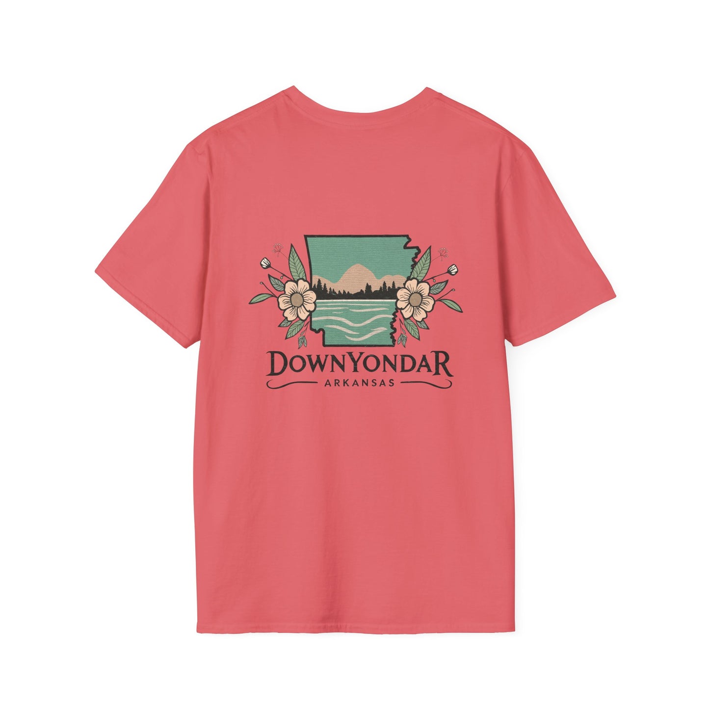 DownYondAR Arkansas Natural State Floral Unisex Softstyle T-Shirt