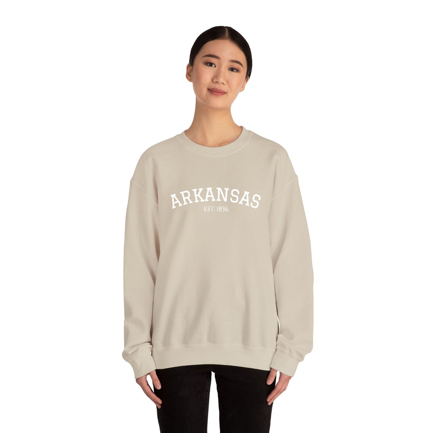 Arkansas Vintage Crewneck Sweatshirt — Classic State Pride Pullover