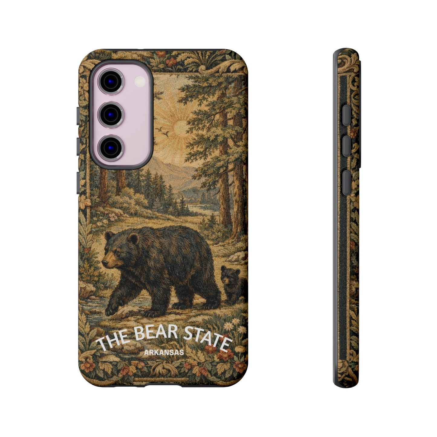 The Bear State Arkansas Vintage Forest Tough Phone Case for Samsung Galaxy Phones