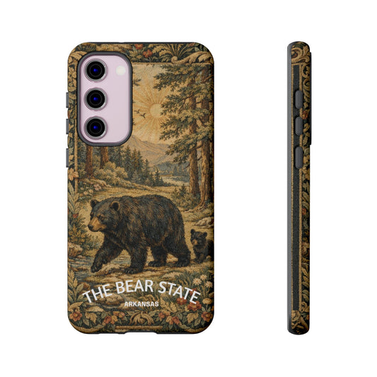 The Bear State Arkansas Vintage Forest Tough Phone Case for Samsung Galaxy Phones