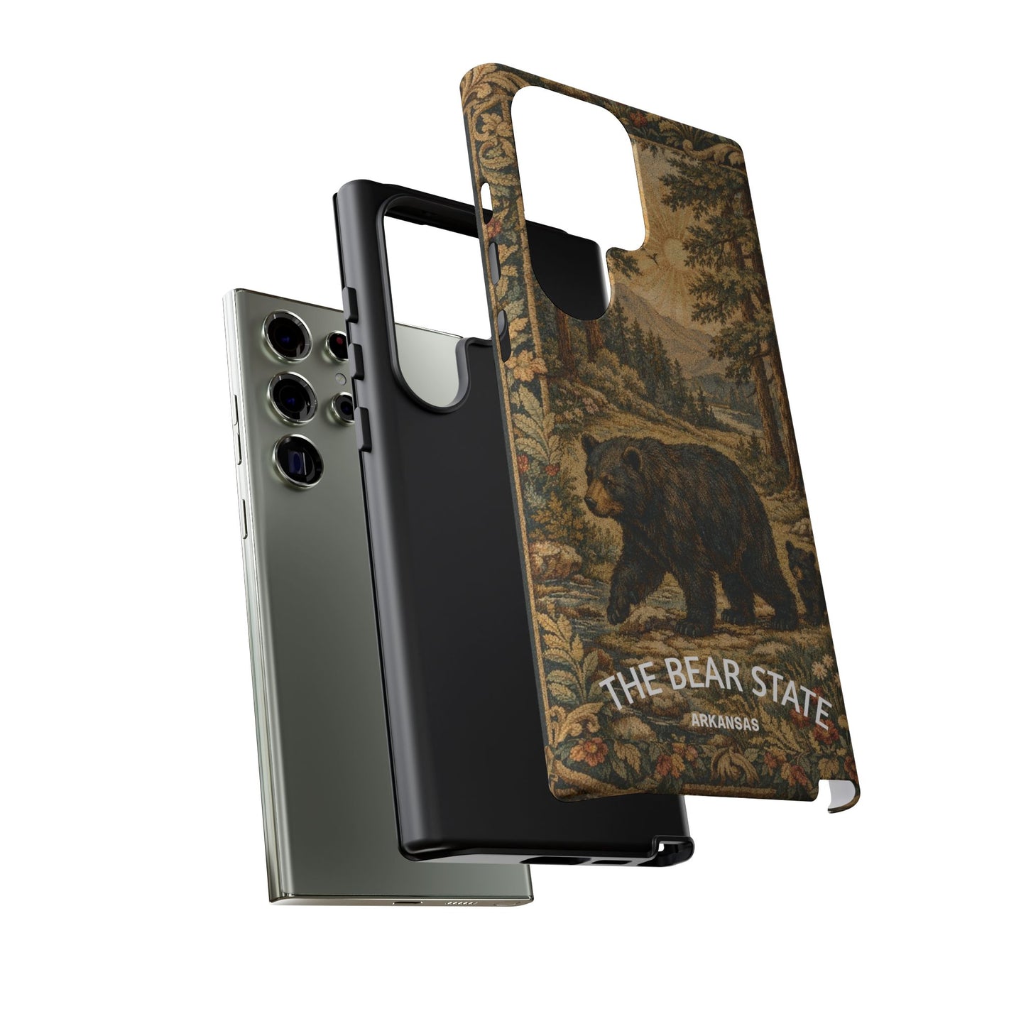 The Bear State Arkansas Vintage Forest Tough Phone Case for Samsung Galaxy Phones