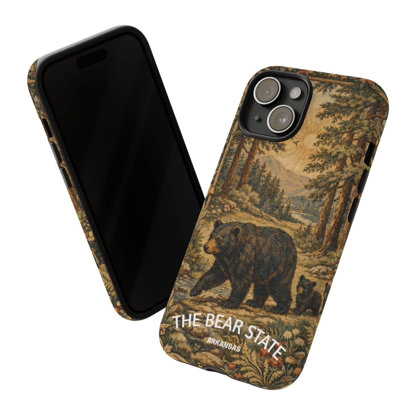 The Bear State Arkansas Vintage Forest Tough Phone Case for iPhone