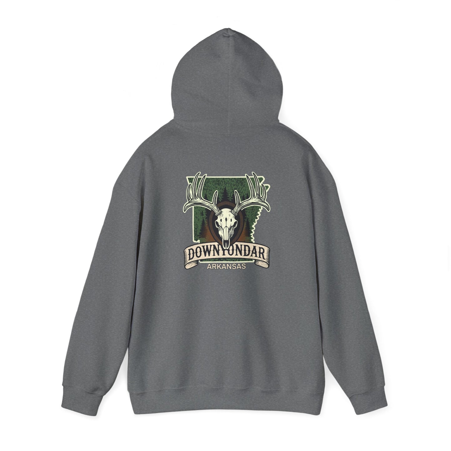 Deer Skull European Mount Arkansas Hunting Unisex Heavy Blend™ Hooded Sweatshirt