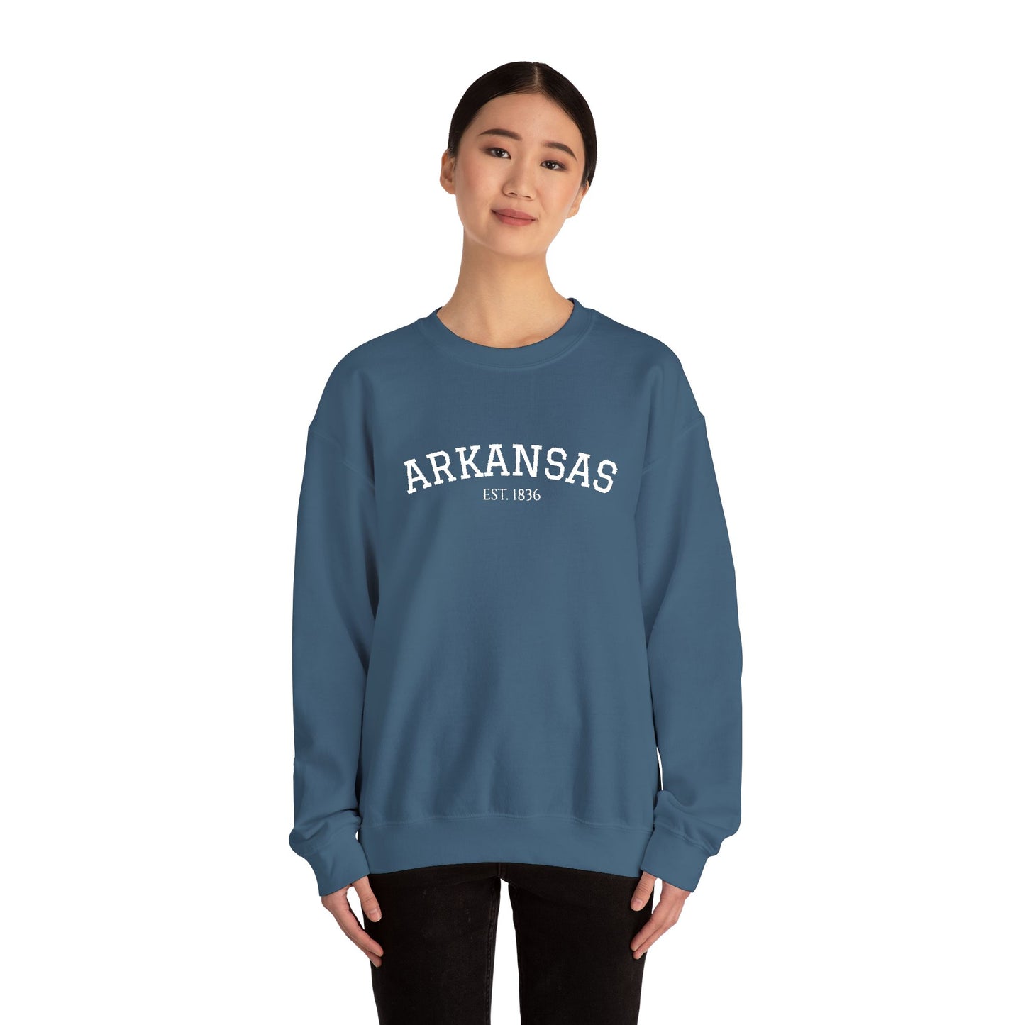 Arkansas Vintage Crewneck Sweatshirt — Classic State Pride Pullover