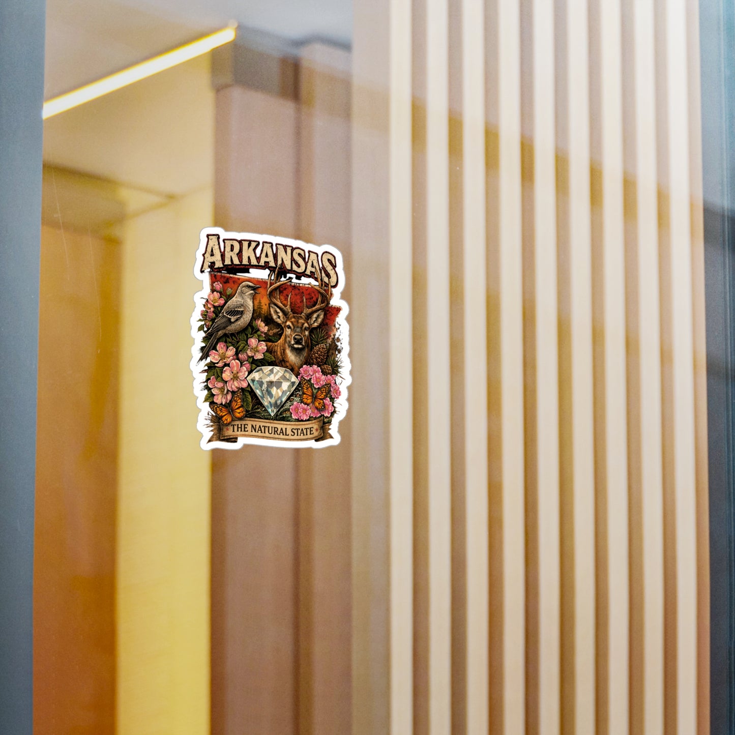 Arkansas Heritage Nature Sticker — 'The Natural State' Kiss-Cut Vinyl Decal