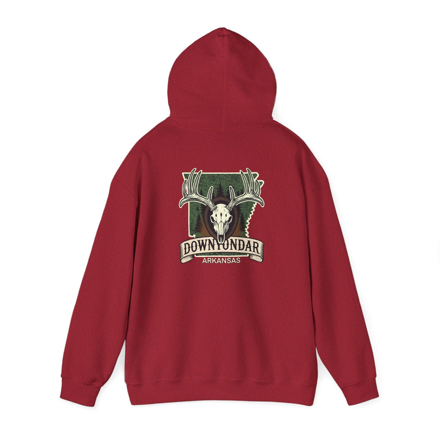 Deer Skull European Mount Arkansas Hunting Unisex Heavy Blend™ Hooded Sweatshirt