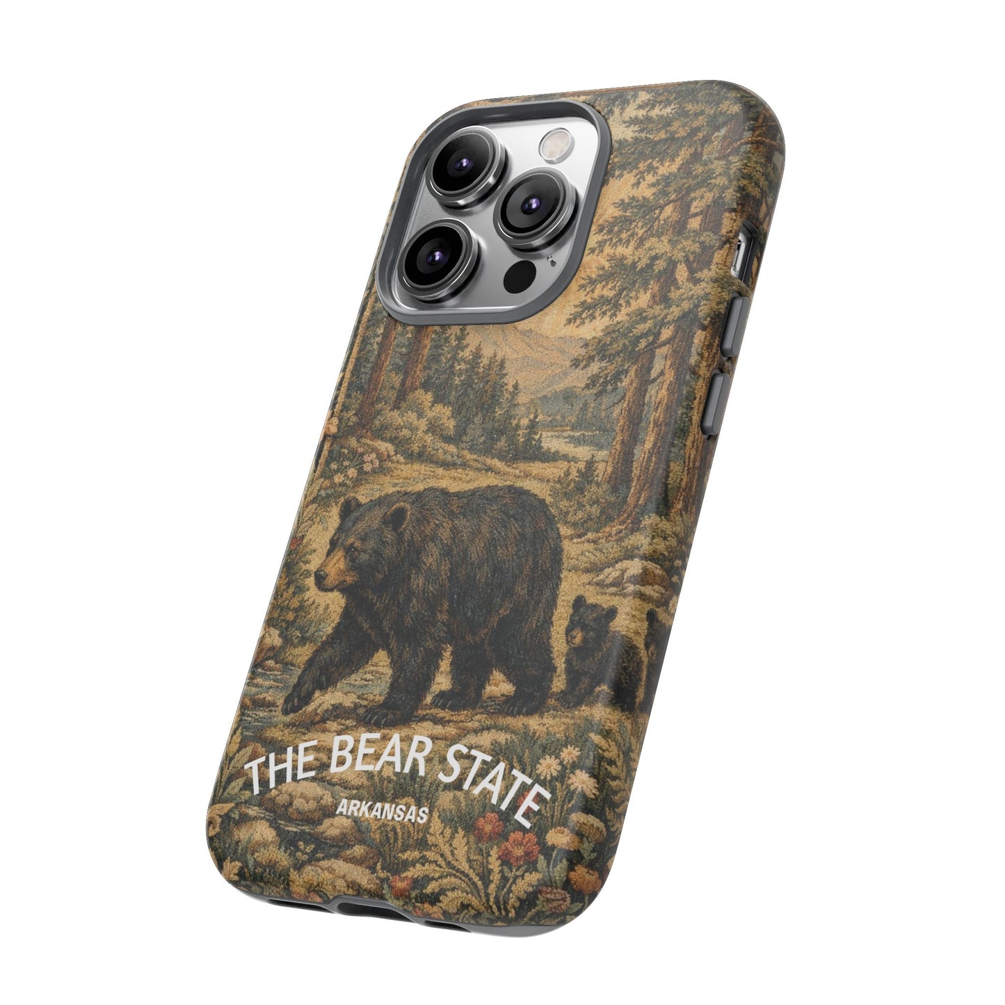 The Bear State Arkansas Vintage Forest Tough Phone Case for iPhone