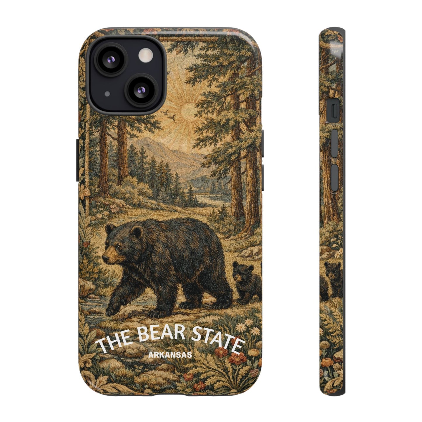 The Bear State Arkansas Vintage Forest Tough Phone Case for iPhone