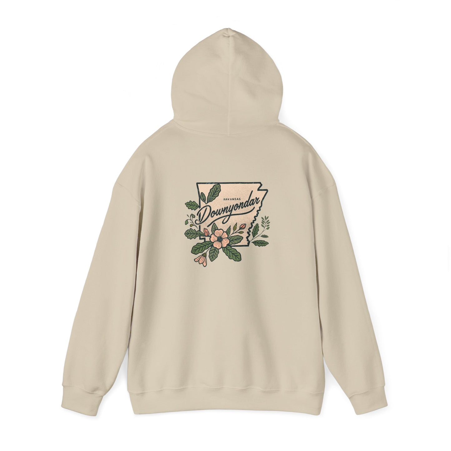 DownYondAR Floral Natural State Unisex Heavy Blend™ Hooded Sweatshirt