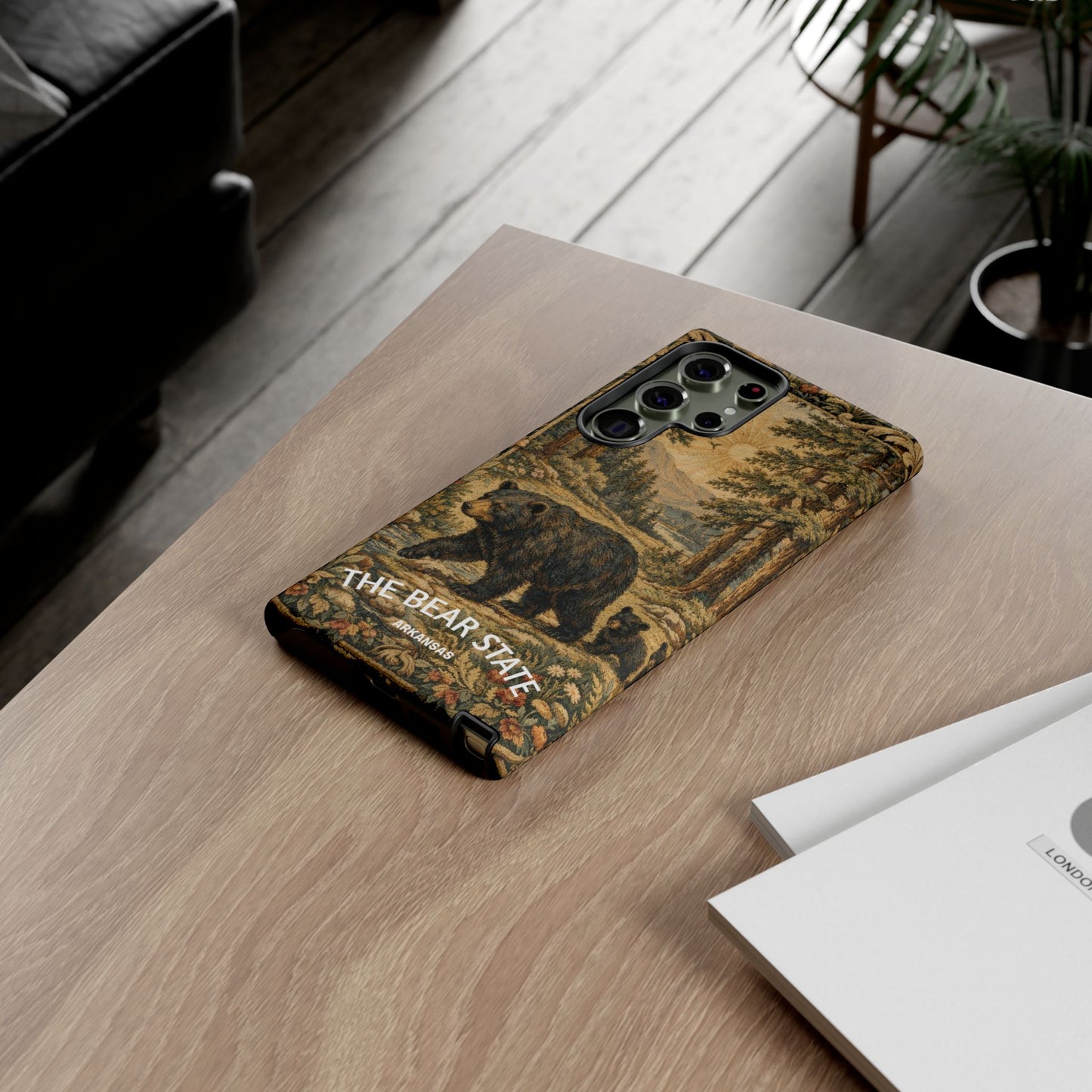 The Bear State Arkansas Vintage Forest Tough Phone Case for Samsung Galaxy Phones