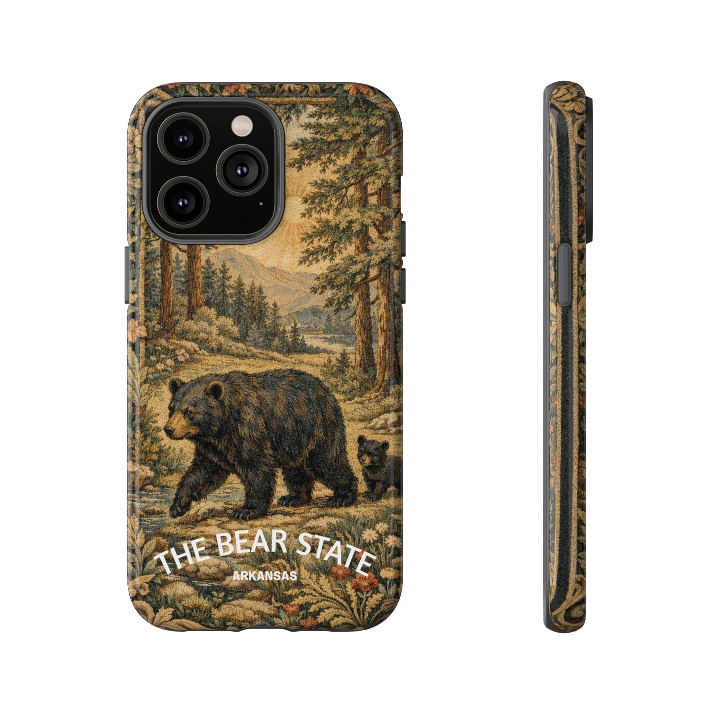 The Bear State Arkansas Vintage Forest Tough Phone Case for iPhone