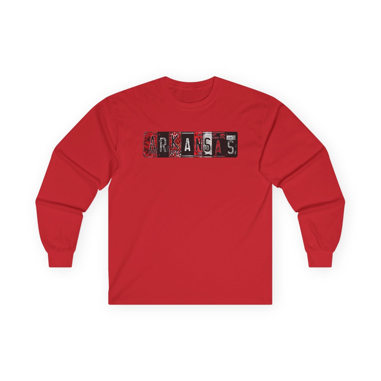 Arkansas License Plate Long Sleeve Tee
