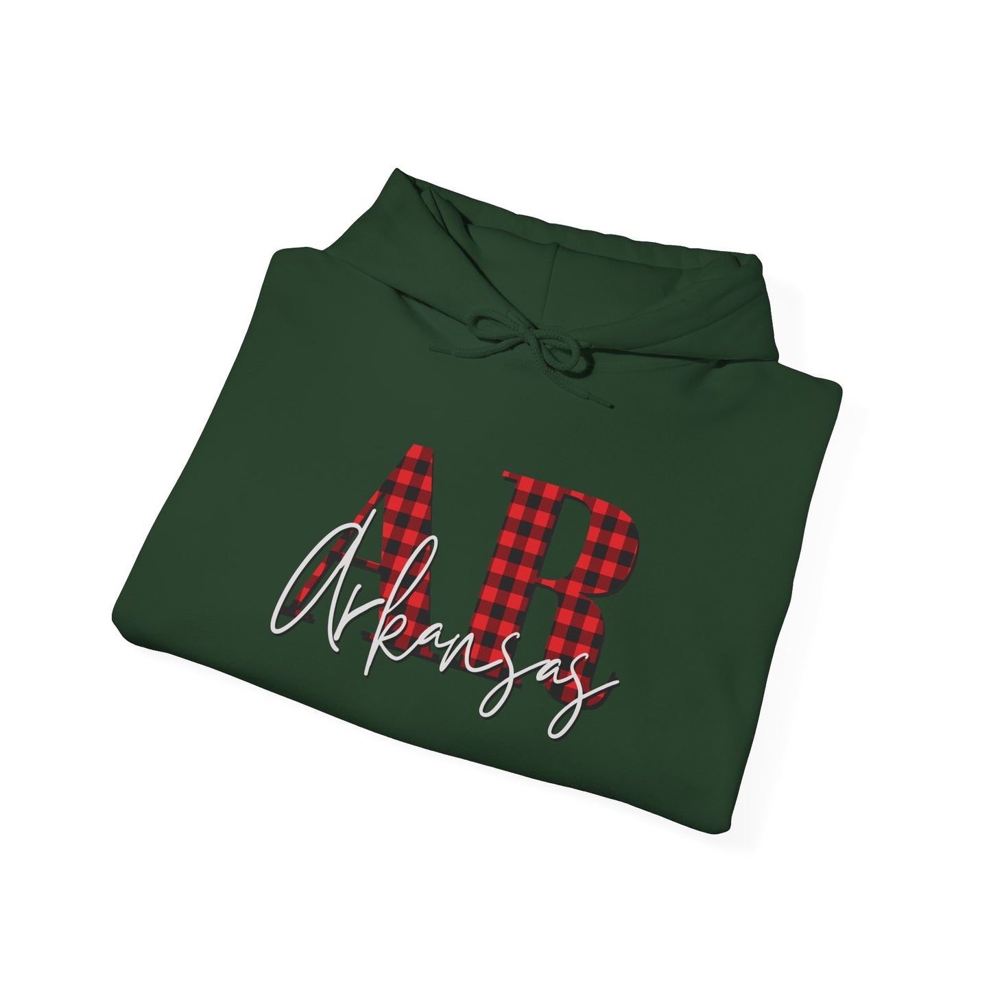 Buffalo Plaid Arkansas Christmas Unisex Heavy Blend™ Hooded Sweatshirt