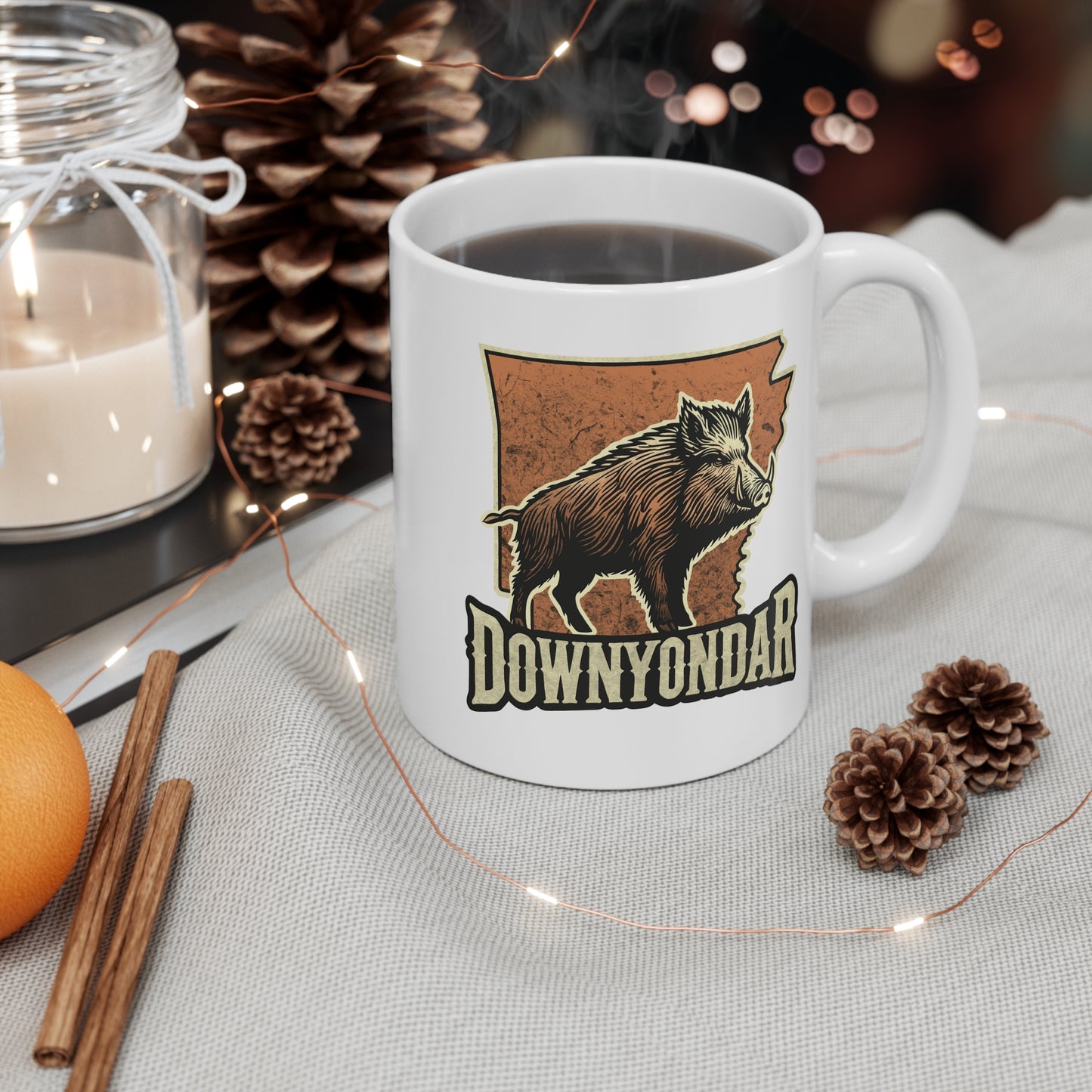 Arkansas Wildboar Hunting Ceramic Mug 11oz