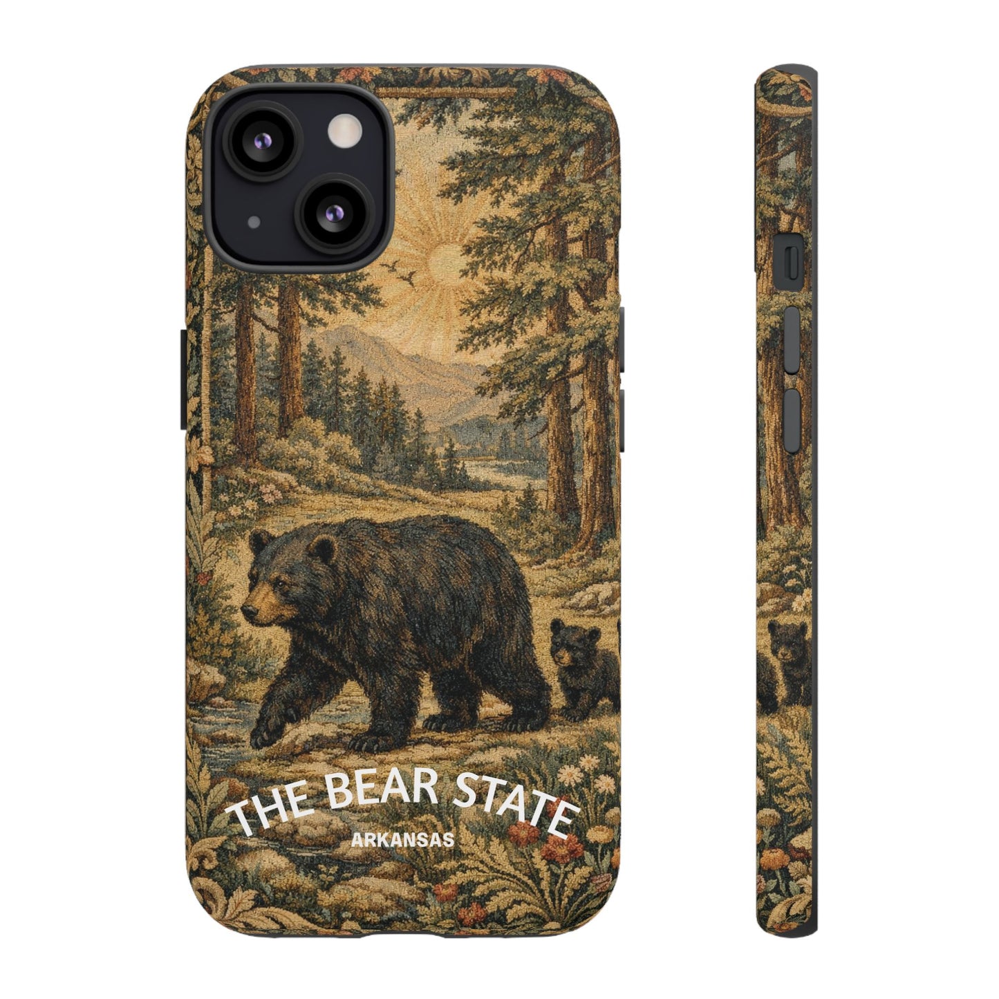The Bear State Arkansas Vintage Forest Tough Phone Case for iPhone